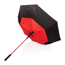 27" Impact AWARE™ RPET 190T auto open stormproof paraplu, rood