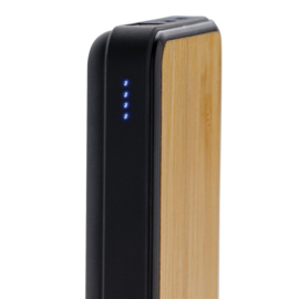 Bamboe 5000 mAh zakformaat powerbank