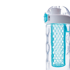 Honeycomb afsluitbare lekvrije waterfles met infuser, turquo