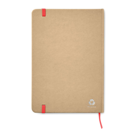 Recycled A5 notitieboek, rood