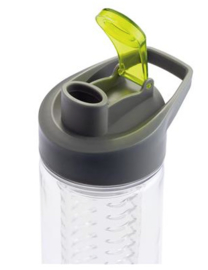 Waterfles met infuser groen