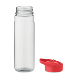 RPET drinkfles met fliptop, rood