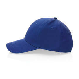 Impact 6 panel 190gr gerecycled katoenen cap, AWARE™ tracer, blauw