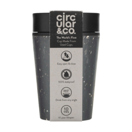 Circular&Co Recycled Coffee Cup 227 ml koffiebeker, Zwart