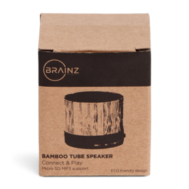 BRAINZ Tube Speaker Bamboo