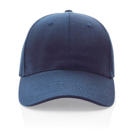 Impact 6 panel 280gr gerecycled katoenen cap, AWARE™ tracer, donkerblauw