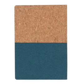 Eco kurk notitieboek, blauw