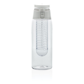 Afsluitbare waterfles met infuser, wit