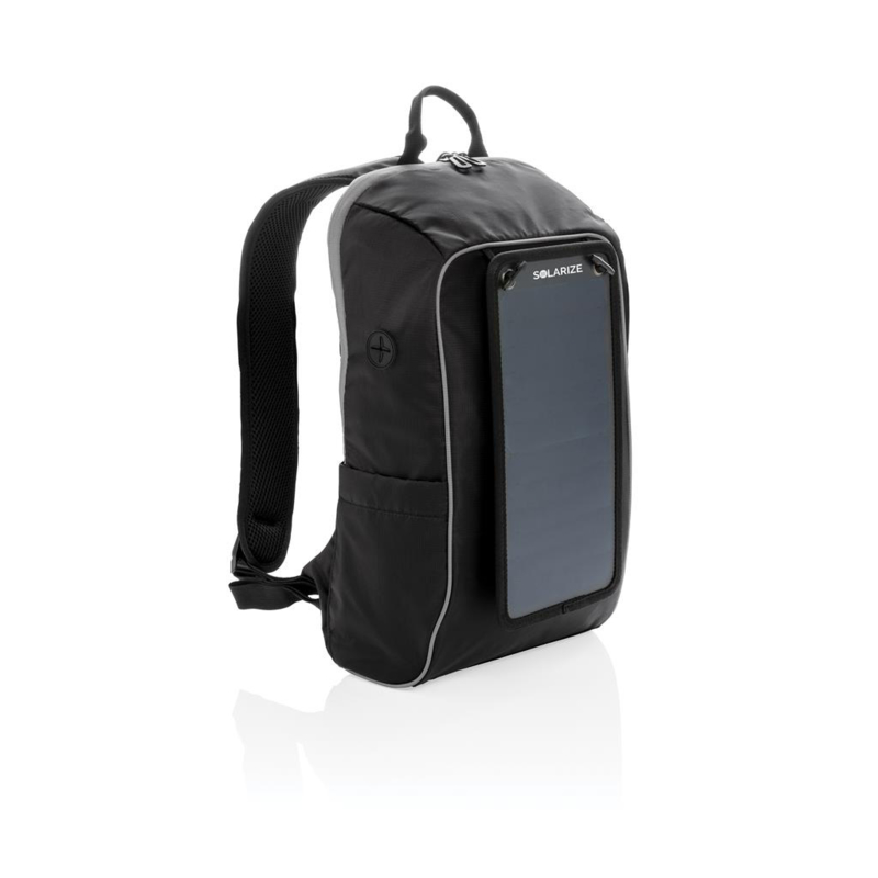 Hiking Rugzak Met Solar Paneel PVC vrij Zwart LAPTOPTASSEN