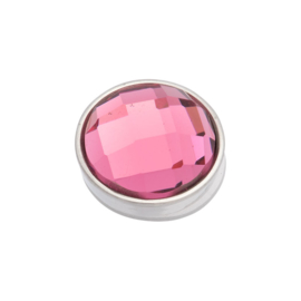 Top part facet pink zilver