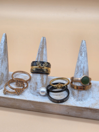 ixxxi ringen set compleet maat 17. 1 basis en 11 vulringen. 25-322