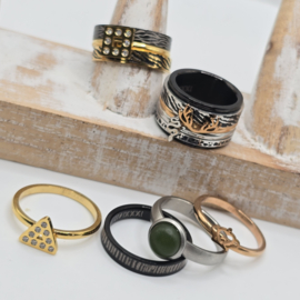 ixxxi ringen set compleet maat 17. 1 basis en 11 vulringen. 25-324