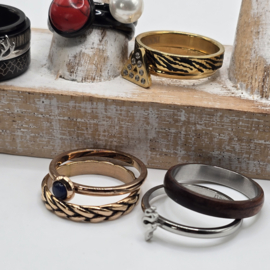 ixxxi ringen set compleet maat 17. 1 basis en 11 vulringen. 25-321