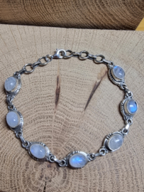 Echt zilveren armband met Maansteen 7x