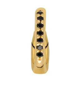 Clip black stones Gold