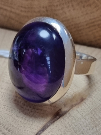 Zilveren ring Amethist maat 18.5