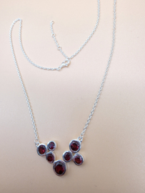 925 Collier met Granaat