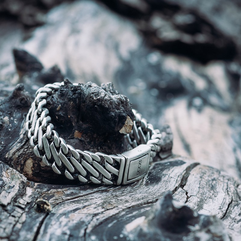 PERTH Mat Zilver  ixxxi heren armband maat 19.5