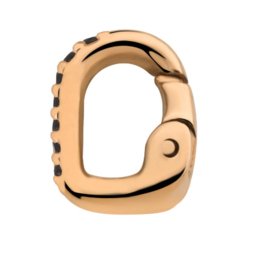 Clip black stones Rosé gold
