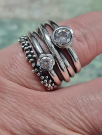 Echt zilveren ring maat 19 S5