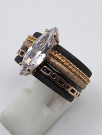 ixxxi ring compleet, maat 17.5 met limited edition basisring.