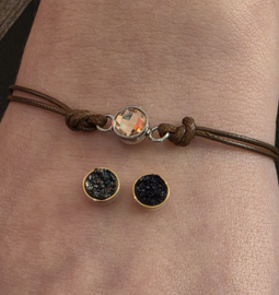 Set Top part armband met 3 verwisselbare top part stenen.