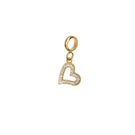 Charm Small Heart Goud.