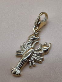 RVS Charm, kreeft. Goud.