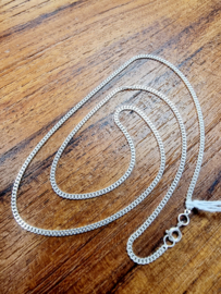 echt zilveren collier, gourmet, 55 cm lengte