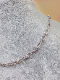 Biba Lief en Joliet ketting, stainless steel, zilver