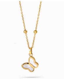 Butterfly necklace gold