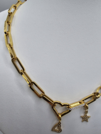 Connect 09 ketting, 48,2 cm lengte Goud