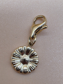 RVS Charm, bloem. Goud.