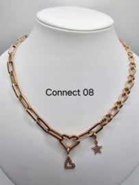 Connect 08 ketting, 48,2 cm lengte Rosé