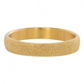 Ring sandblasted goud 4 mm