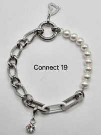 Connect  19 armband compleet, 3 verschillende maten. Zilver