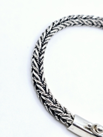 Echt zilveren zware schakelarmband,  20 cm bijzonder mooie schakel!