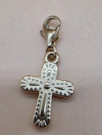 RVS Charm Kruis. Goud.