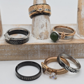 ixxxi ringen set compleet maat 17. 1 basis en 11 vulringen. 25-323