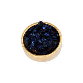 Top part drusy dark blue goud