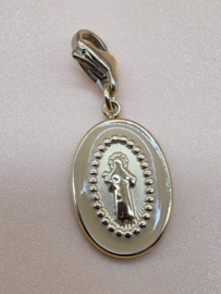 RVS charm Madonna. goud.