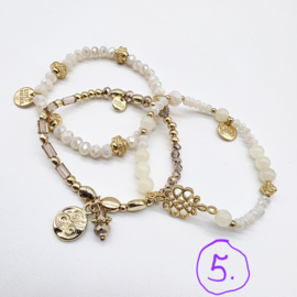 Biba set 5 goud/beige