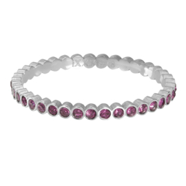 Small Circle Stone Fuchsia