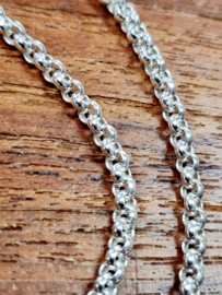 echt zilveren basic collier, 60 cm lengte, jasseron
