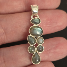 Echt zilveren ketting hanger met Labradoriet