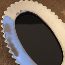 Prachtige zeer grote,  echt zilveren hanger met Onyx