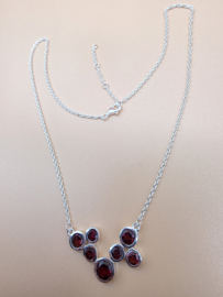 925 Collier met Granaat