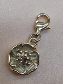 RVS Charm. Bloem, Goud.