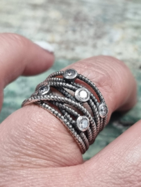 Echt zilveren ring maat 19.5  S4