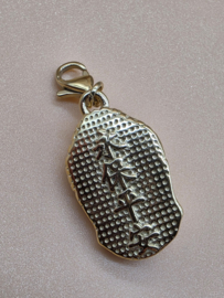 RVS charm, Boedha. Goud.